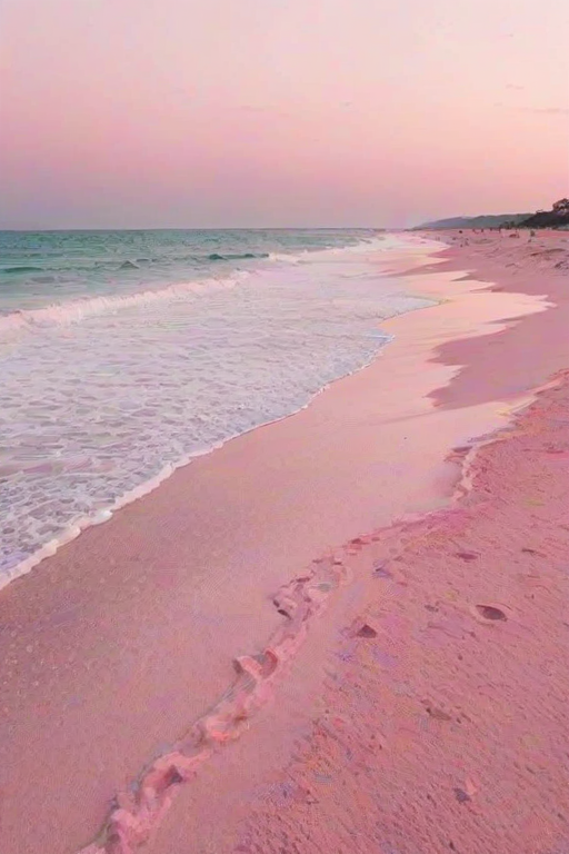 pink beach aesthetic