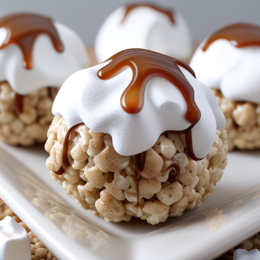 caramel marshmallow rice krispie balls