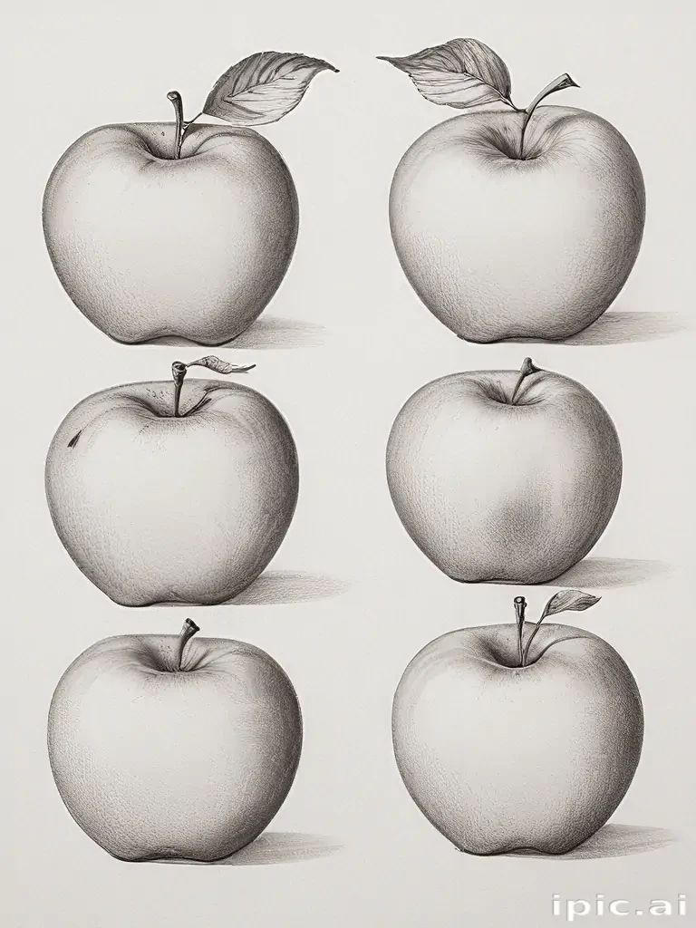drawings of apples