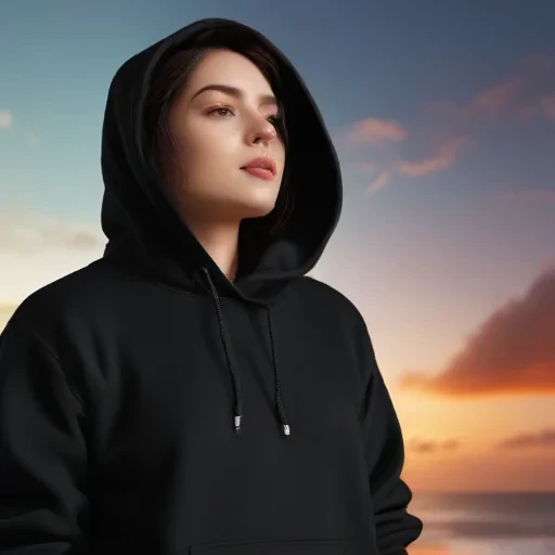 black hoodie mock up