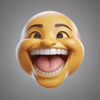 transparent laughing emoji