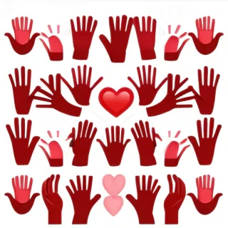 heart hands clipart