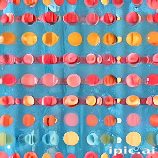 Colorful Abstract Pattern of Circles and Lines in Vibrant Hues