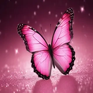 glitter pink butterfly wallpaper