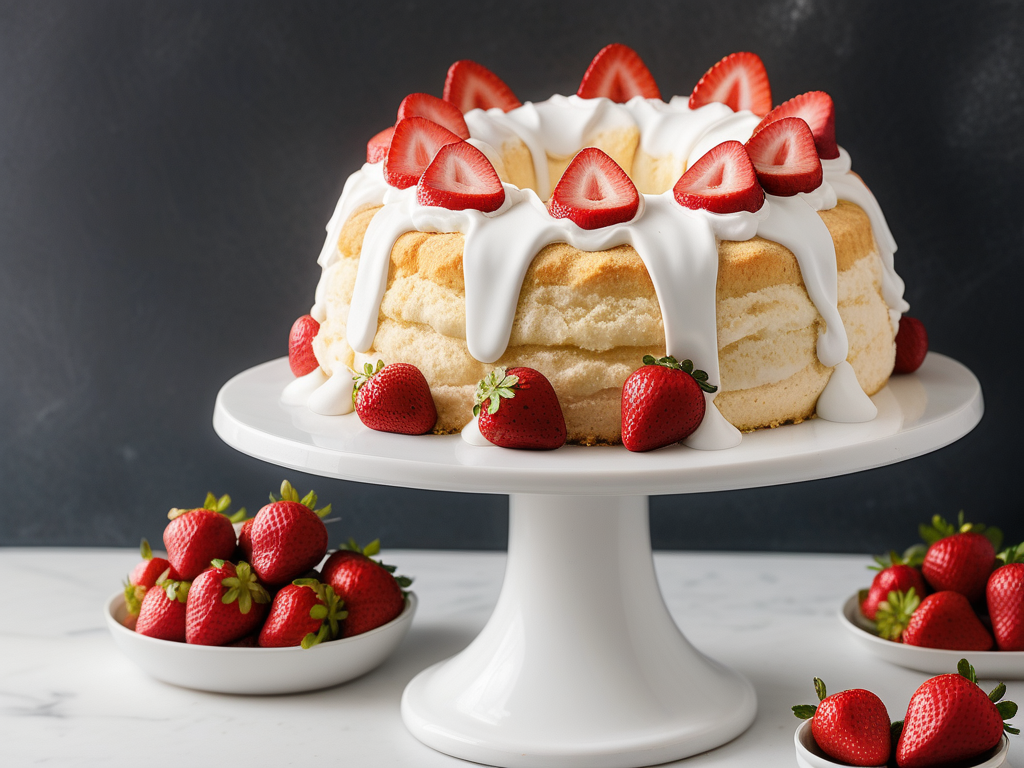 strawberry shortcake angel food cake
