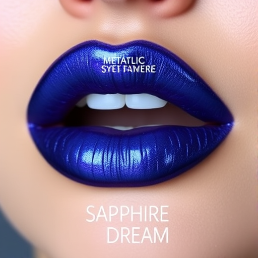 Striking "Sapphire Dream" metallic liquid lipstick creates a bold, jewel-toned statement look. This long-wearing formula features ultra-fine metallic pigments that provide intense color payoff and a high-shine finish. The unique, flexible applicator ensures even coverage and precise application, allowing for easy creation of crisp, clean lines.