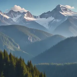 mountainous background