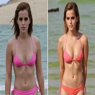 emma watson pink bikini