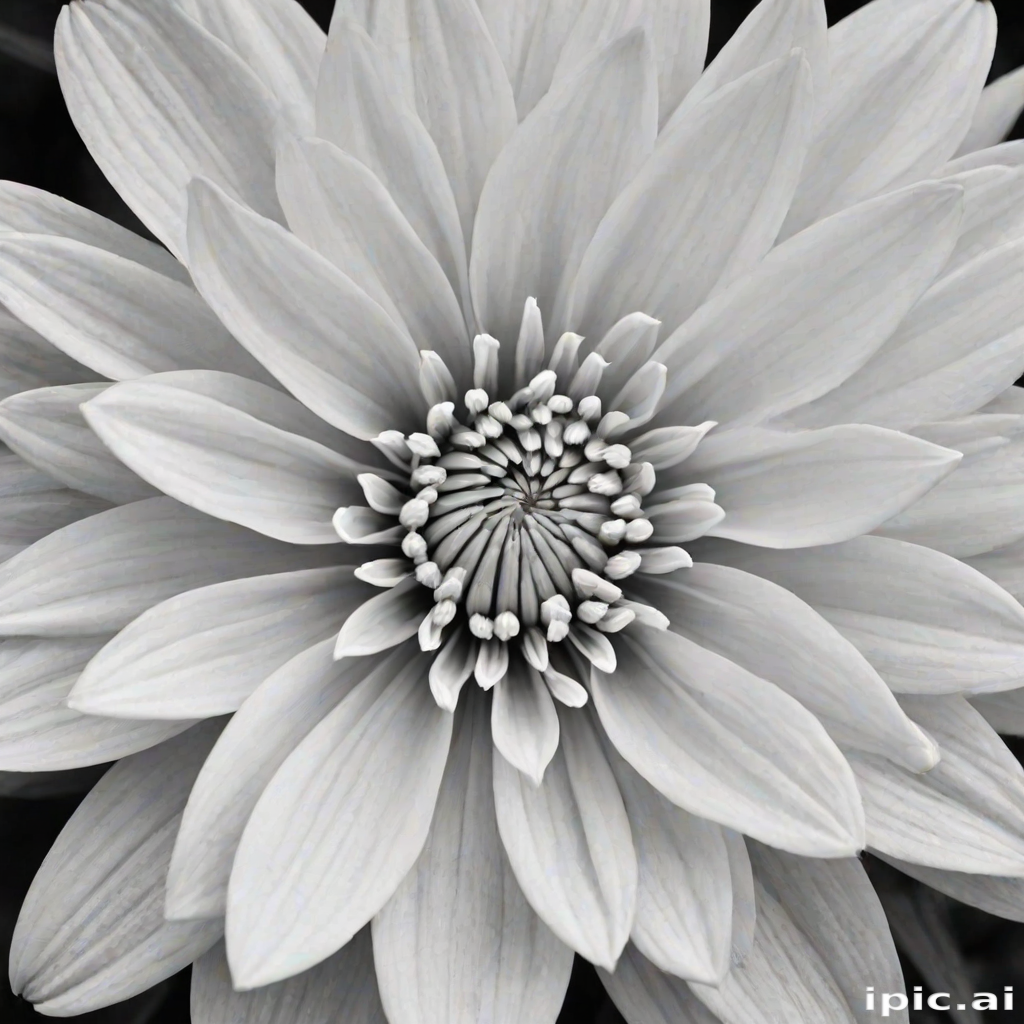 black and white flower