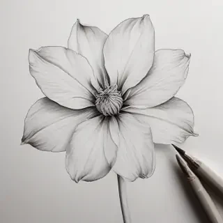 flower drawings pencil
