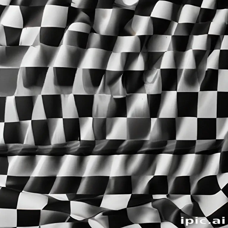 black and white checkered background