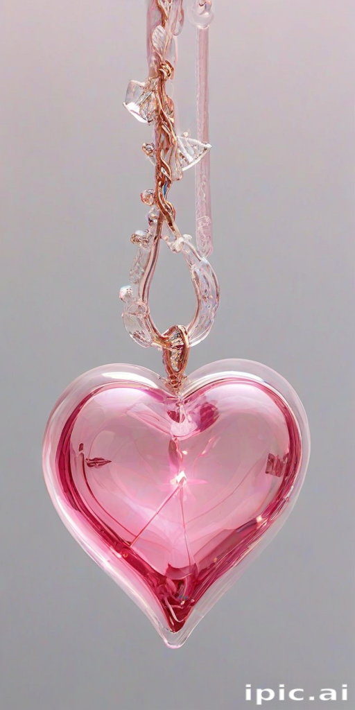 transparent pink heart