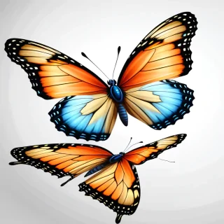 butterfly no background