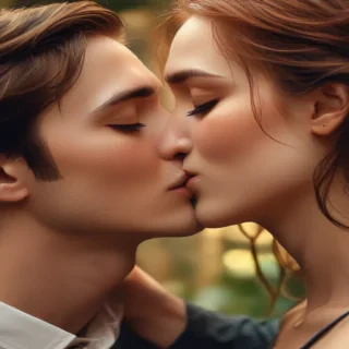 kissing aesthetic