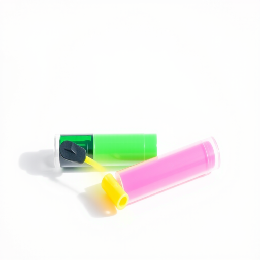 Create a high-resolution image of three colorful highlighters in vibrant yellow, green, and pink on a clean white background, captured with a Canon EOS 5D Mark IV, 50mm lens, f/2.8 aperture, 1/250s shutter speed, and natural soft lighting for enhanced clarity and color vibrancy.