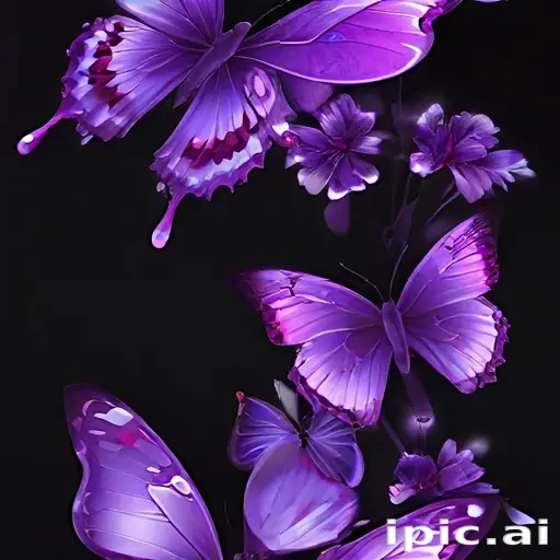 transparent purple butterfly