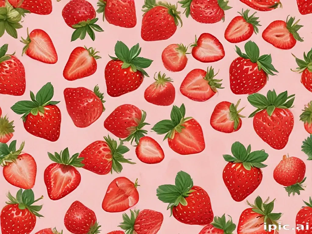 strawberry wallpaper aesthetic
