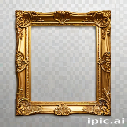 gold frame transparent background