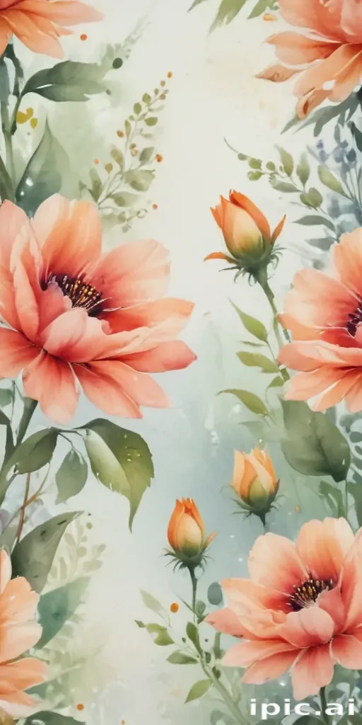 flower watercolor background