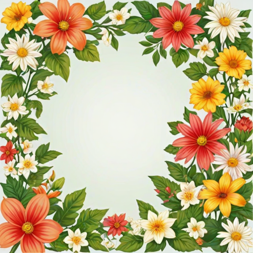 free flower border clipart