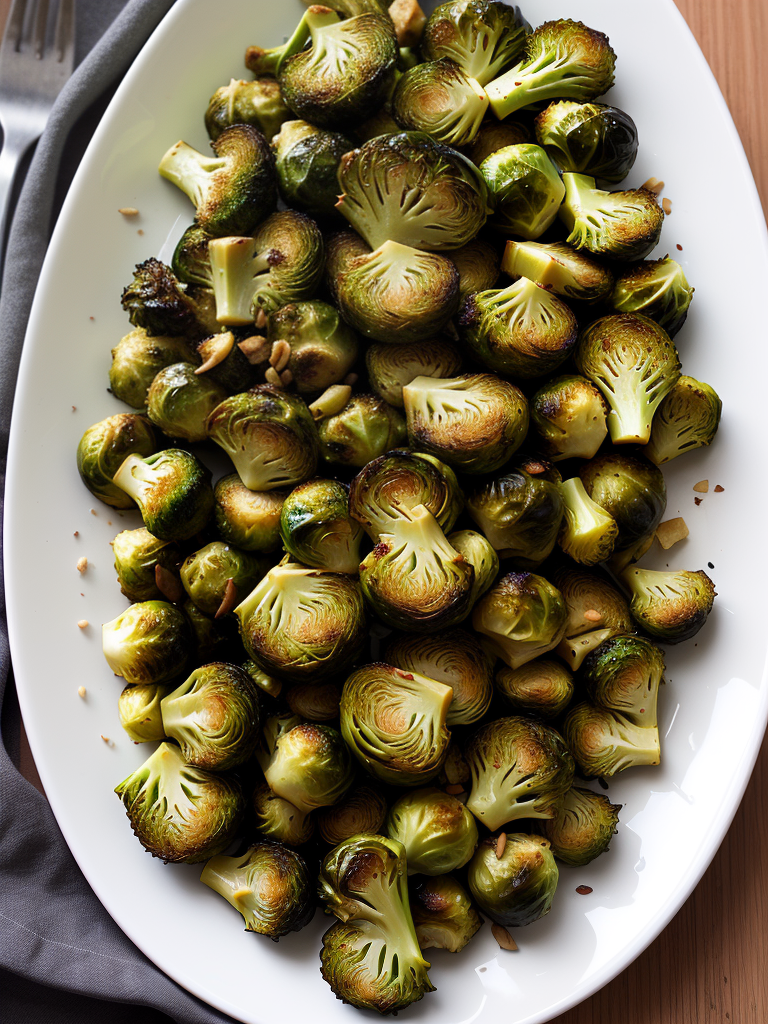 roasted broccoli and brussel sprouts