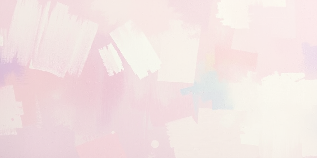create an abstract painting with soft pastel colors, including shades of pink, purple, and light blue, featuring textured brush strokes and a dreamy, ethereal quality