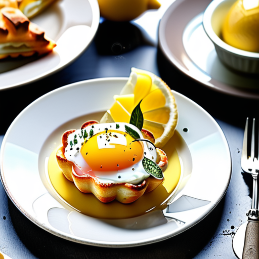egg dish with a lemon turnover