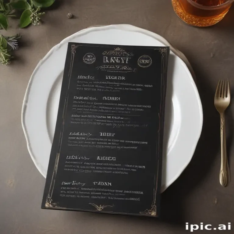 menu mock up