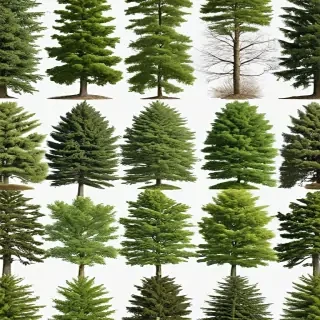trees no background