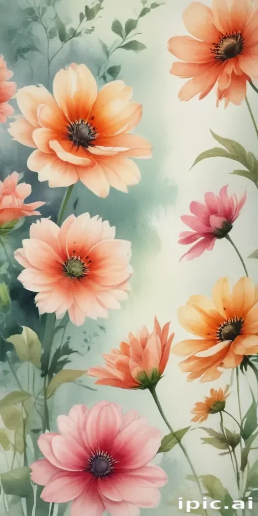 flower watercolor background