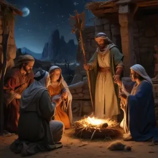 free christmas nativity scene
