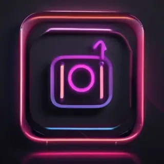neon instagram logo