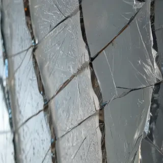 cracked glass transparent