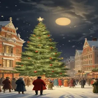vintage christmas illustration