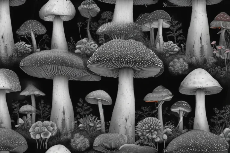 mushroom clip art black and white