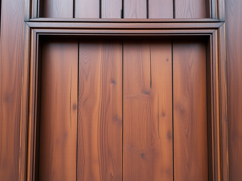 high-resolution wooden door with detailed grain and textures, front view, natural lighting, shallow depth of field, f/2.8 aperture, 50mm lens, DSLR camera