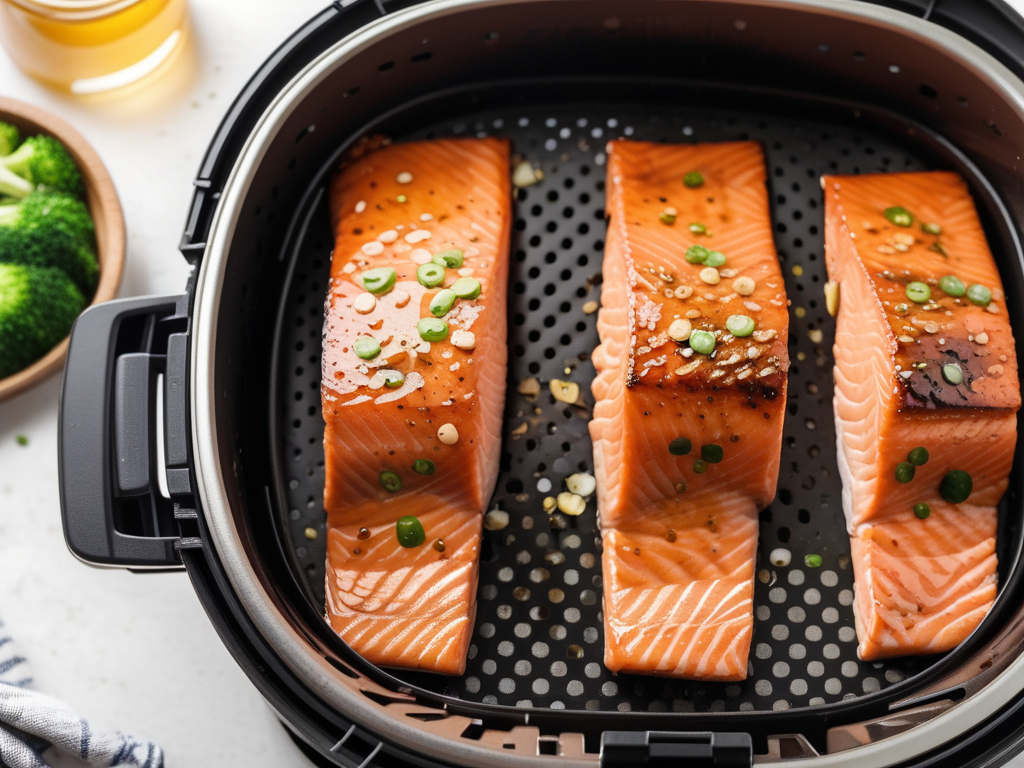honey garlic salmon air fryer