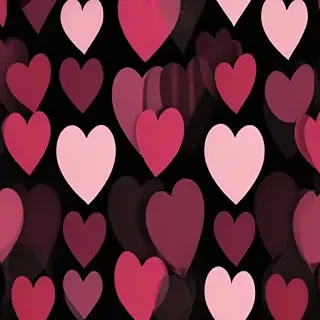 hearts background black