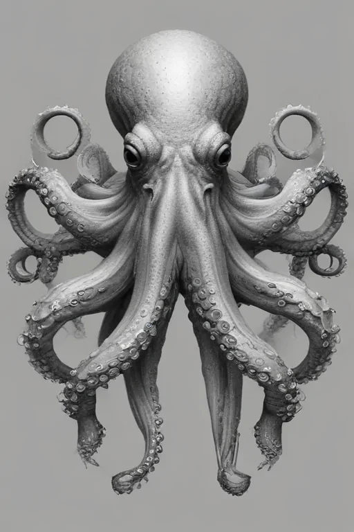 octopus clipart black and white