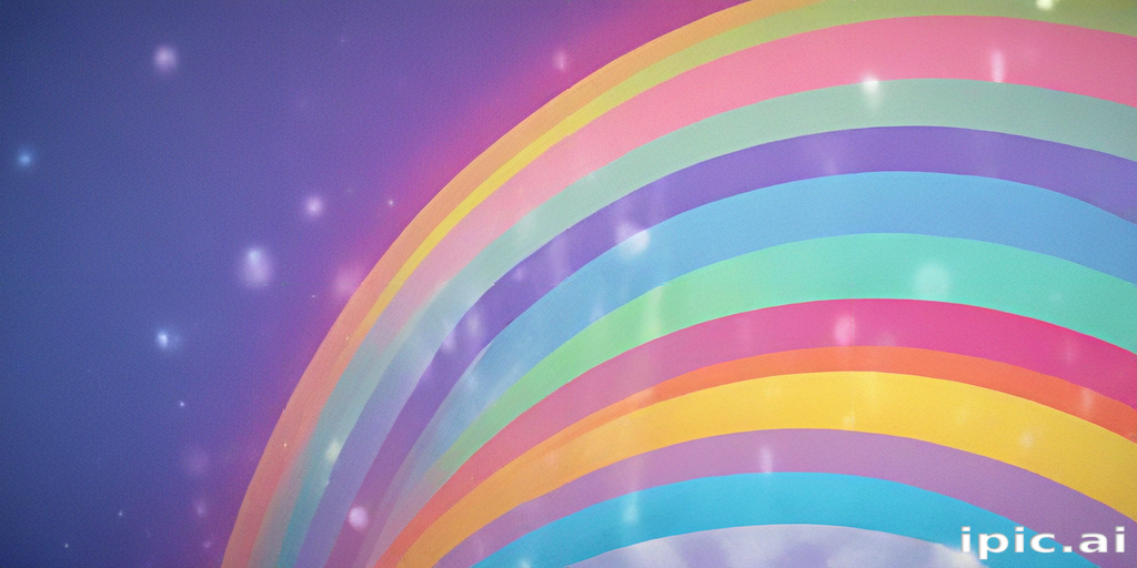 Vibrant Rainbow Arcing Across a Soft Purple Background with Sparkling ...