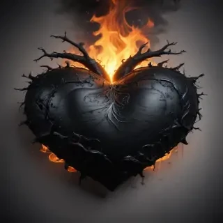 wallpaper black heart