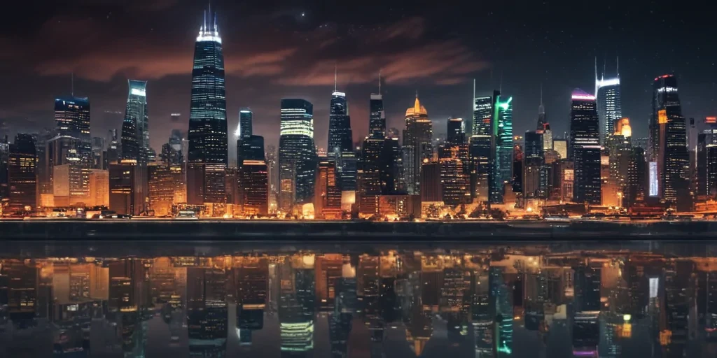 city lights background