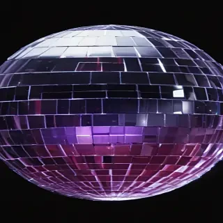 transparent disco ball