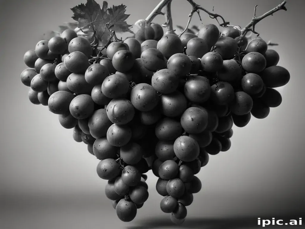 grapes clipart black and white