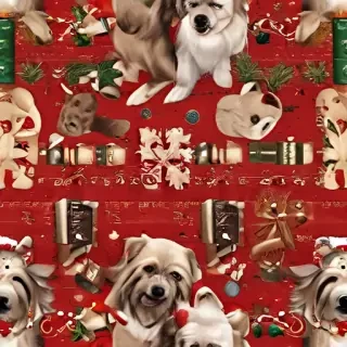 dog christmas background