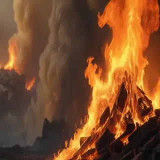 background on fire