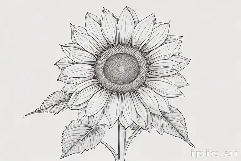 sunflower outline