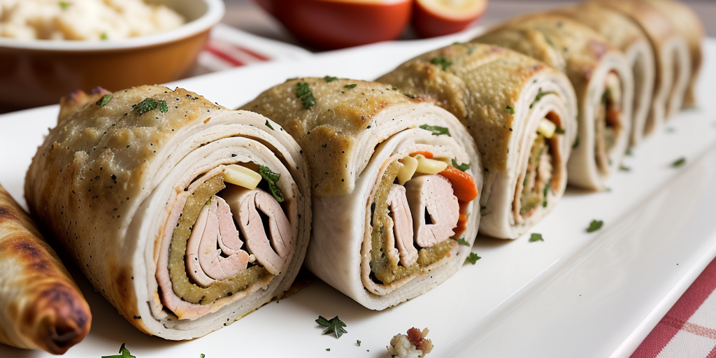 turkey and stuffing roll ups