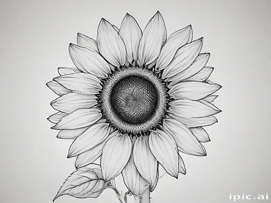 sunflower outline