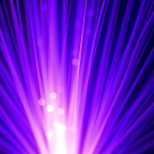 Generate a vibrant background of cascading light streaks in shades of purple and blue, shot with a Canon EOS R5, f/1.8 aperture, 50mm lens, 1/100s shutter speed, soft focus, high dynamic range.